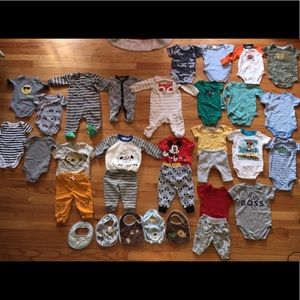 3-6 month clothes lot diapers and formula included
